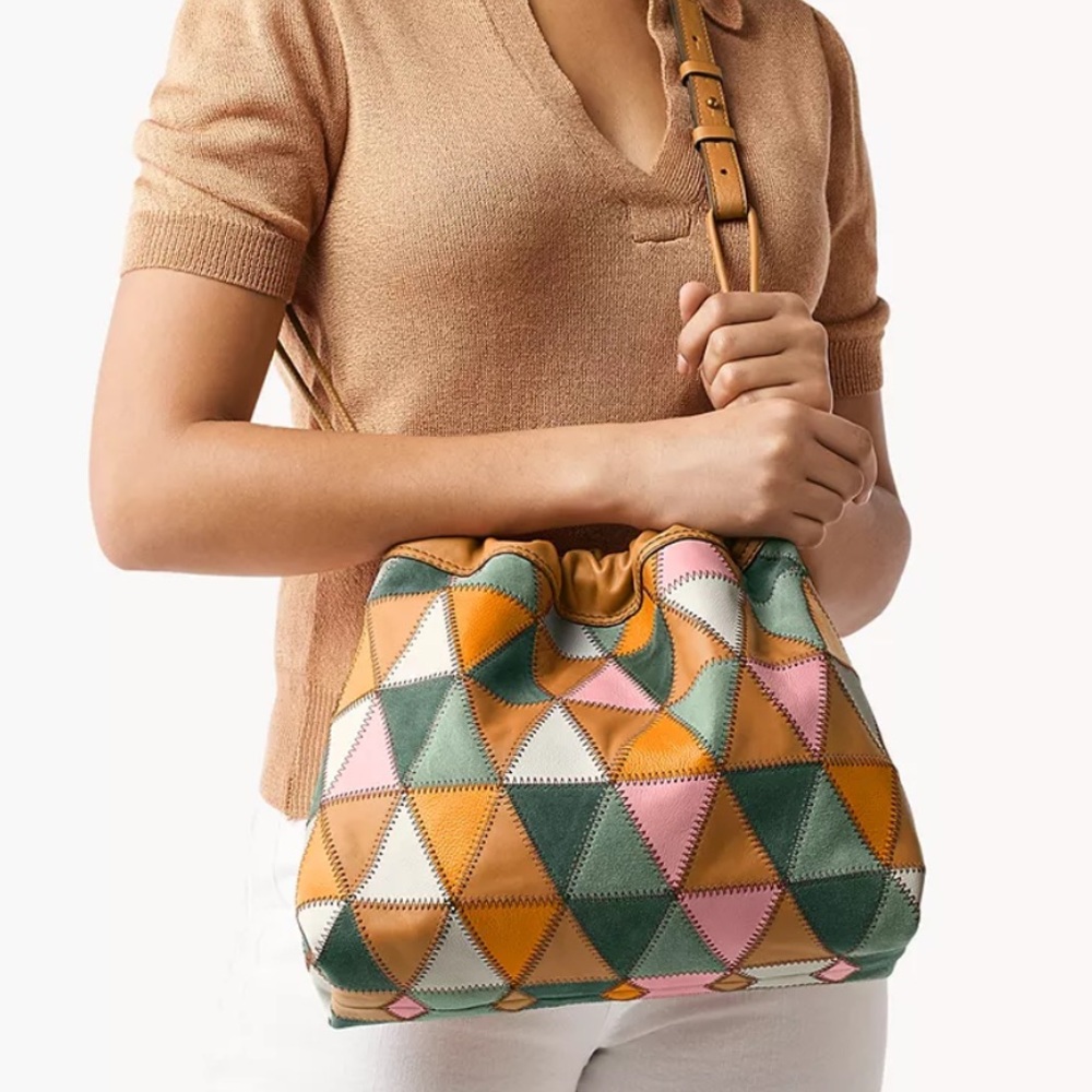 NWT Fossil Gigi Drawstring Shoulder Bag
